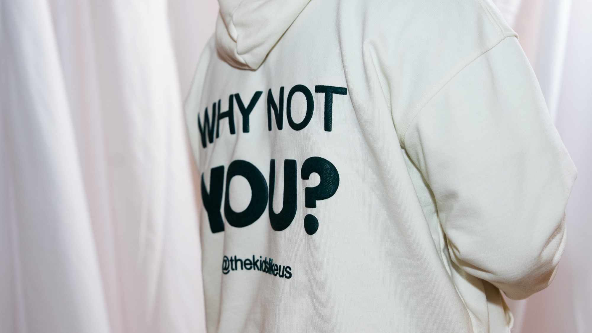 Close up of the Why Not You? back print